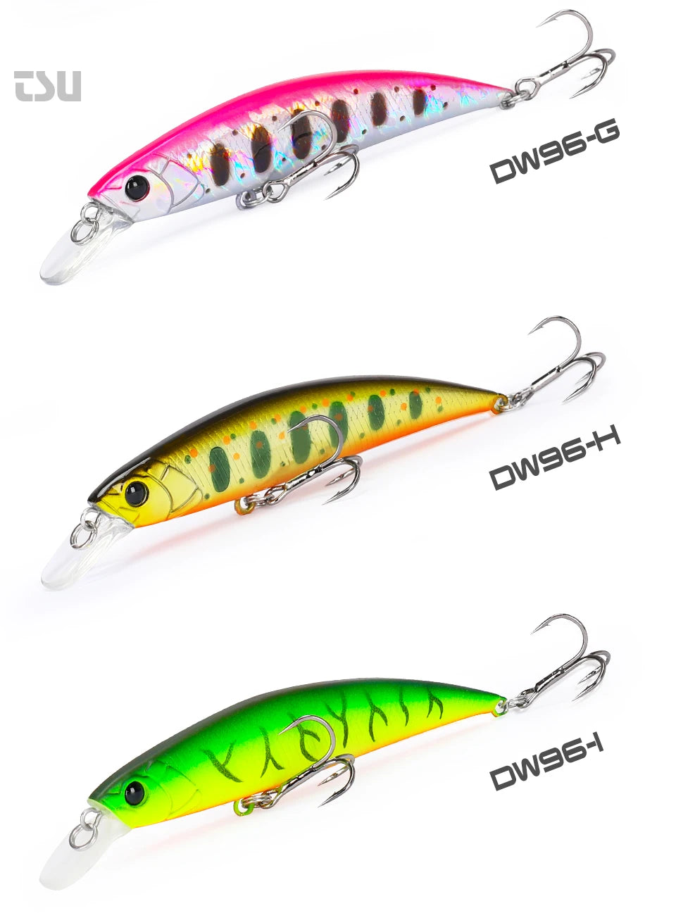 TSURINOYA 80S 12g Sinking Minnow Fishing Lure DW96 8cm Large Trout Pike Rockfish Hard Bait Jerkbait Freshwater Saltwater Wobbler