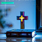 Christliches Jesus Bibelbuch Basis Perfekt Infus Spirituelle Eleganz Schlafzimmer Atmosphäre Magnetisch Schweben Schwebendes Buntes Kreuz