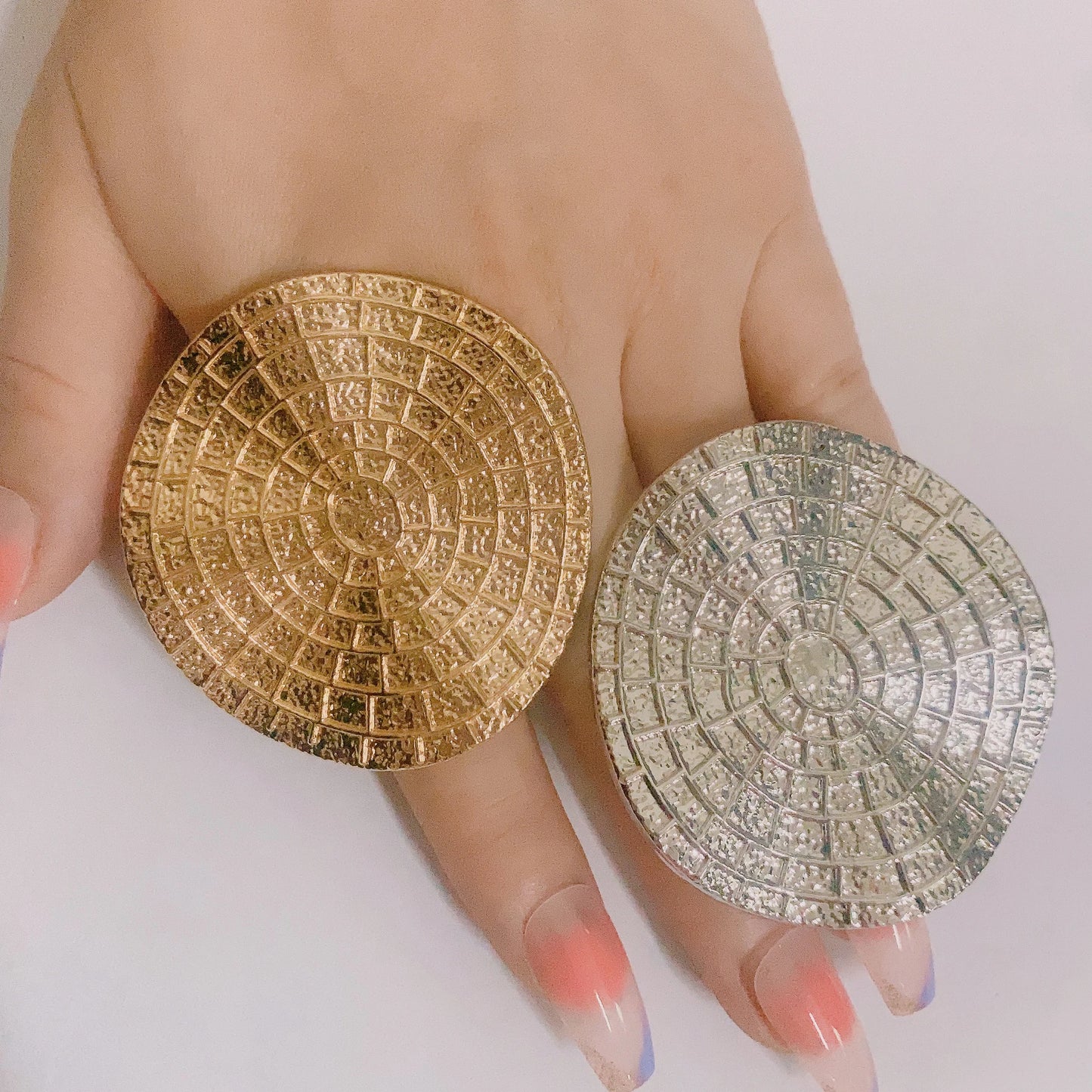 Ringe für Damen, großer, vergoldeter Ring, verschiedene Elemente und Formen, Schmucksets, Accessoires, Geschenk, kostenloser Versand, verstellbare Größe, YLL
