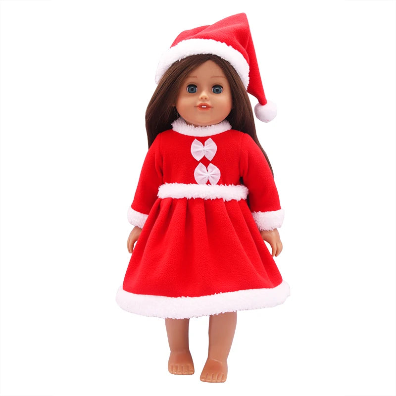 43 cm Baby Neugeborenen Puppenkleidung Wolle Süßer Weihnachtsmann, Baum, Elch Weihnachtskleidung Anzug für amerikanische 18 Zoll Mädchen Puppe Spielzeug Geschenk