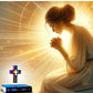 Christliches Jesus Bibelbuch Basis Perfekt Infus Spirituelle Eleganz Schlafzimmer Atmosphäre Magnetisch Schweben Schwebendes Buntes Kreuz