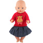 43 cm Baby Neugeborenen Puppenkleidung Wolle Süßer Weihnachtsmann, Baum, Elch Weihnachtskleidung Anzug für amerikanische 18 Zoll Mädchen Puppe Spielzeug Geschenk