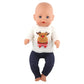 43 cm Baby Neugeborenen Puppenkleidung Wolle Süßer Weihnachtsmann, Baum, Elch Weihnachtskleidung Anzug für amerikanische 18 Zoll Mädchen Puppe Spielzeug Geschenk