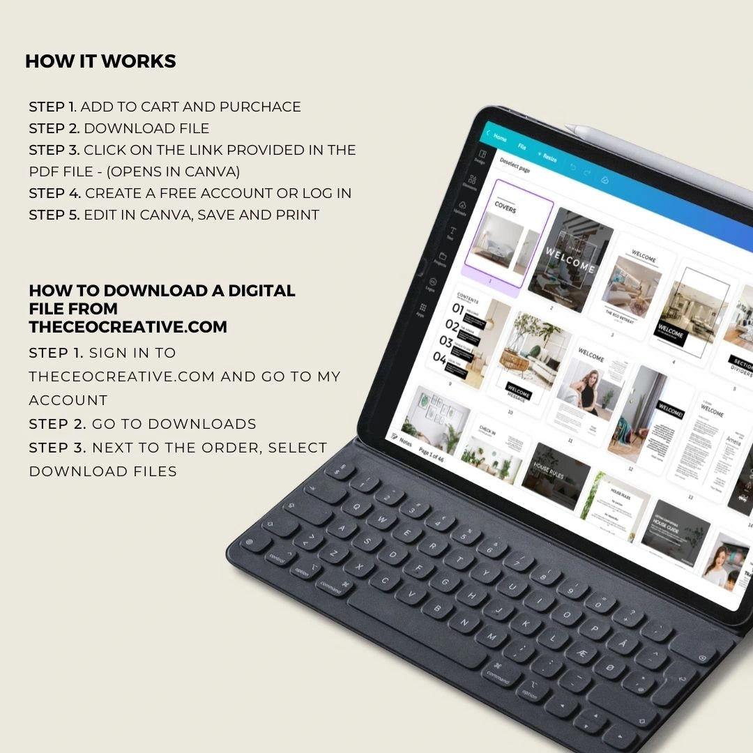 Downloadable Air BnB Ebook Template