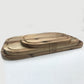 Zavis Green Acacia Wood Serving Rounded Cutting Board With Juice Groove 20" X 11" | Dishwasher Safe