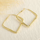 Gold Minimalist Square Hoop Earrings