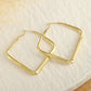 Gold Minimalist Square Hoop Earrings