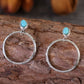 Bold Ring Turquoise Stud Earrings