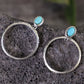 Bold Ring Turquoise Stud Earrings