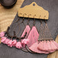 3 Pairs Boho Floral Tasseled Geometric Dangle Earrings Set