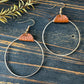 Gold Leather Hoop Earrings