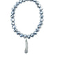 Disco Silver Bracelet with Grey Titanium Quartz Crystal