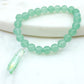 Green Agate Bracelet with Green Quartz Stone