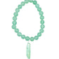 Green Agate Bracelet with Green Quartz Stone