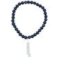 Midnight Blue Goldstone Bracelet with White Titanium Quartz in Gold