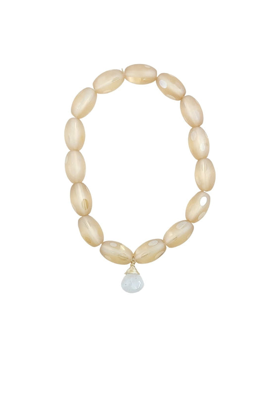 Vergoldetes Armband mit Mondstein in Gold