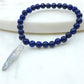 Lapis Lazuli Bracelet with Grey Titanium Quartz Crystal