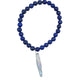 Lapis Lazuli Bracelet with Grey Titanium Quartz Crystal
