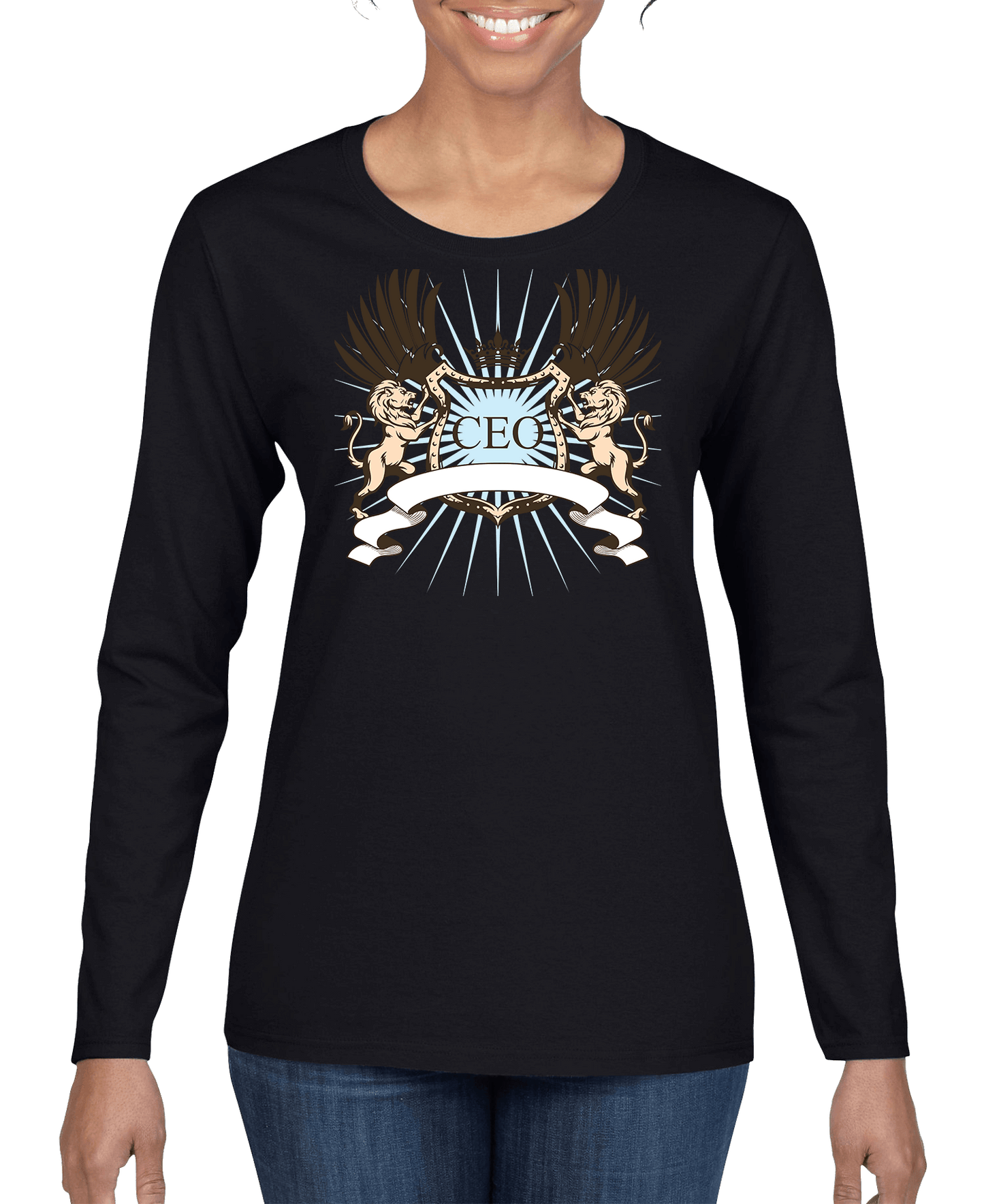 CEO Lion Crest Women's Long Sleeve Shirt