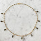 Balmy Nights Labradorite Teardrop Necklace in Gold