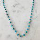 Balmy Nights Station Necklace in Turquoise with Gold
