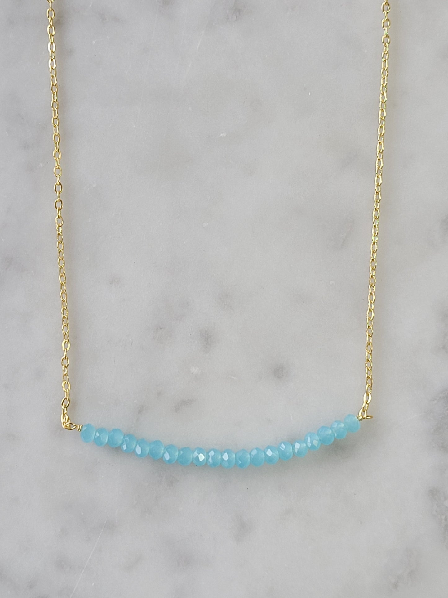 Michelle Bar Necklace in Chalcedony