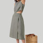 Boxy Crop Top in Dark Green