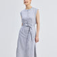 Back Cut Out Linen Dress