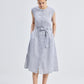 Back Cut Out Linen Dress