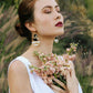 Saigon 16K Gold Plated Geometric Statement Buffalo Horn Earrings