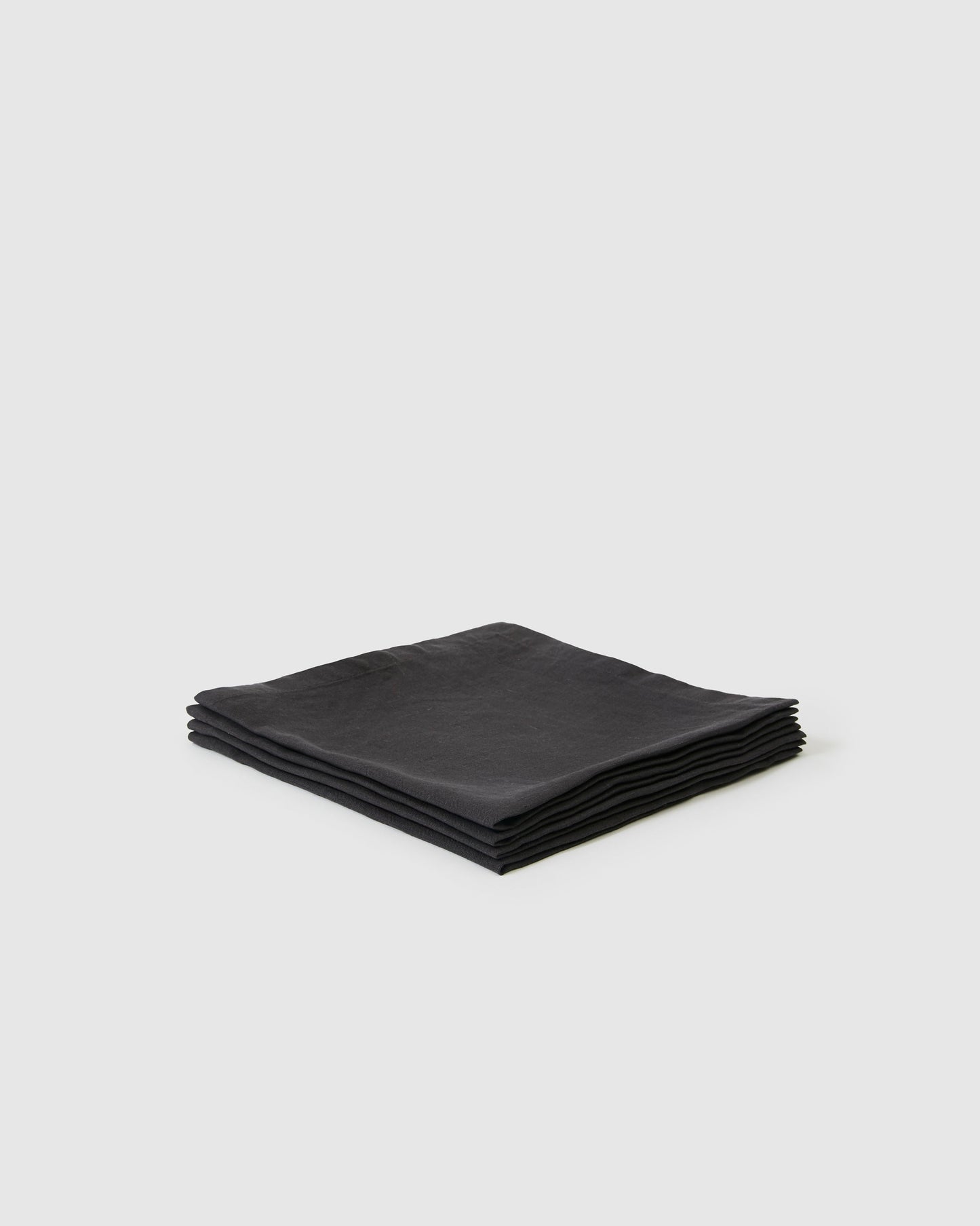 Berkeley Linen Table Napkins (Set of 4) - Charcoal