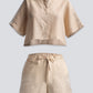 Boxy Shirt with Lace Set
