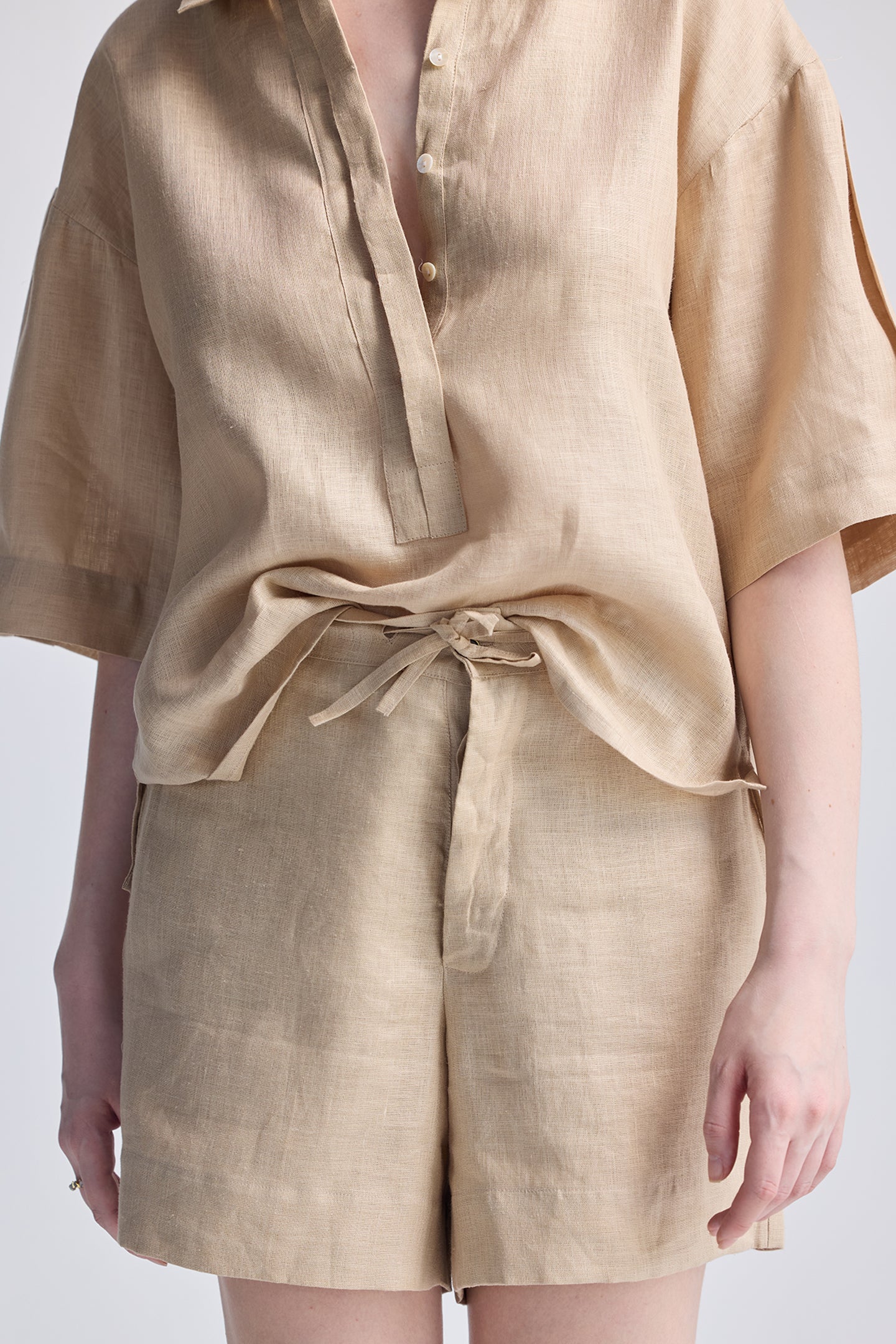 Boxy Shirt with Lace Set