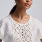 Boxy Top with Embroidered Lace Detail