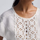Boxy Top with Embroidered Lace Detail