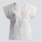 Boxy Top with Embroidered Lace Detail