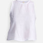 Button Back Embroidered Crop Top