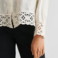 Button-down with Lace Shirt in Off-white
