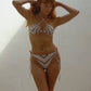 Vega String Bikini in Tan Shibori