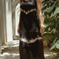 Andromeda Silk Dress in Black Shibori