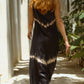 Andromeda Silk Dress in Black Shibori