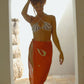 Cosmic Silk Beach Wrap Scarf in Mystic