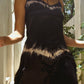 Vela Silk Dress in Black Shibori