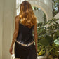 Vela Silk Dress in Black Shibori