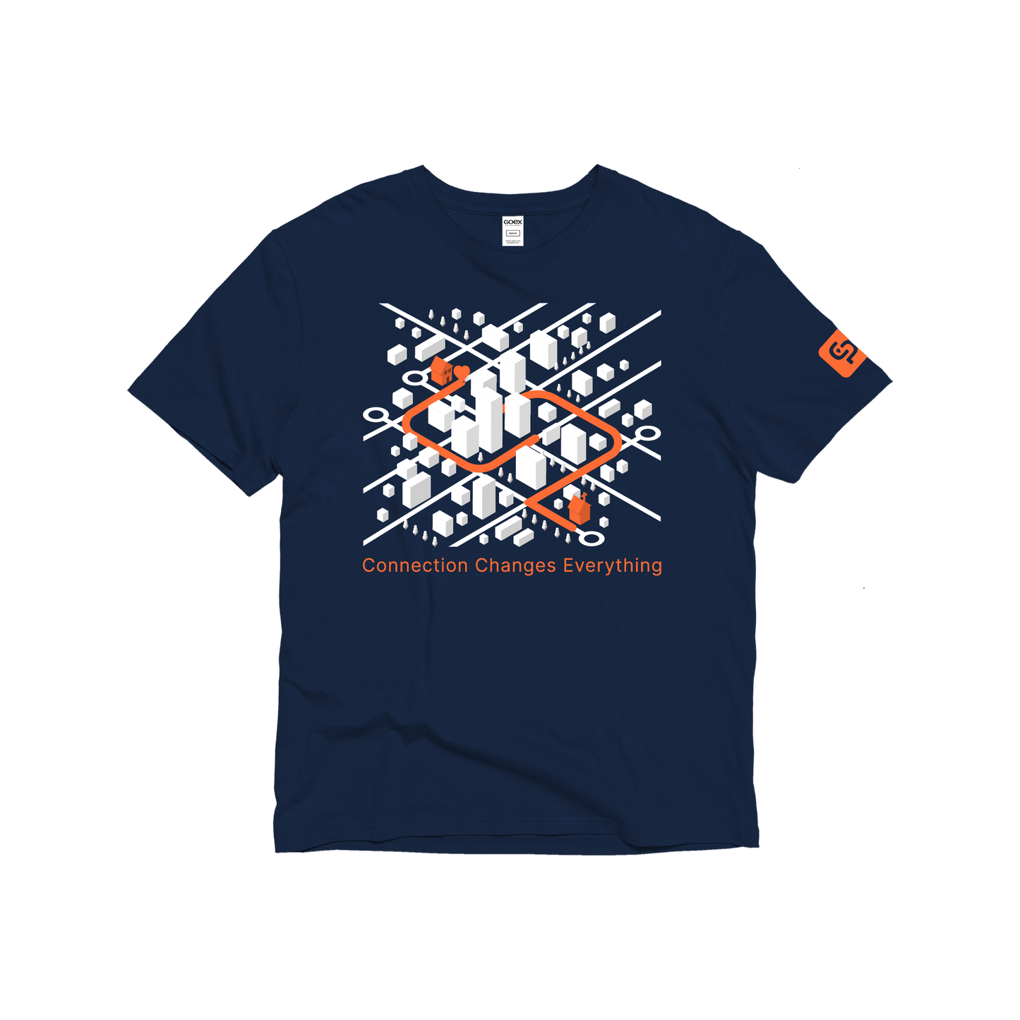 CarePortal Street Navy Cotton Tee