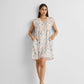 Cap Sleeved Short Dress in Florals