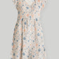 Cap Sleeved Short Dress in Florals