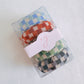 Checkered Donut Hair Ties Set Of 5