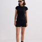 Essential Short Sleeve Tee Set in Black