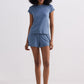 Essential Short Sleeve Tee Set in Blue
